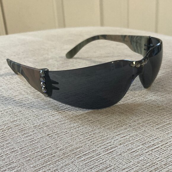 Sunglasses Camo Frame with Gray Lens with light gray Swarovski Crystal Accents - Picture 7 of 15